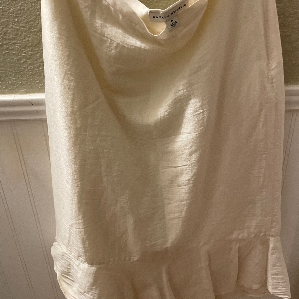 Linen white skirt